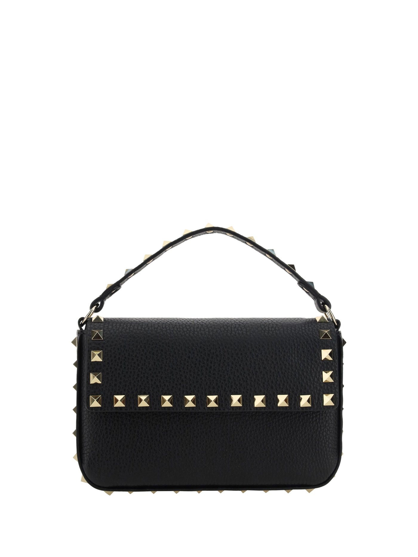 Valentino Garavani Rockstud Mini Pouch Shoulder Bag — Black Calf Leather Bos Taurus