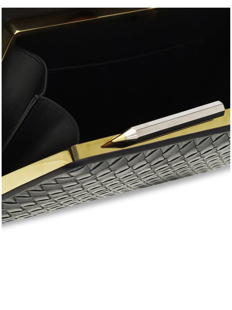 Bottega Veneta Agenda Wallet — Black Lambskin & Purses