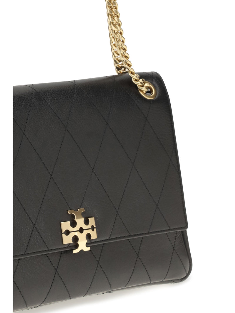 Tory Burch Charlie Shoulder Bag — Black Calf Leather
