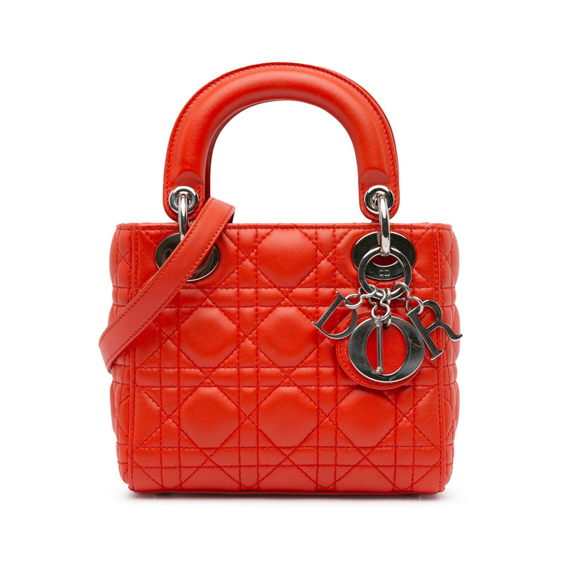 Mini Lambskin Cannage Lady Dior