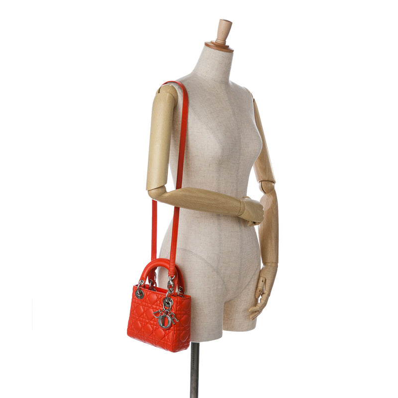 Mini Lambskin Cannage Lady Dior - Image 16