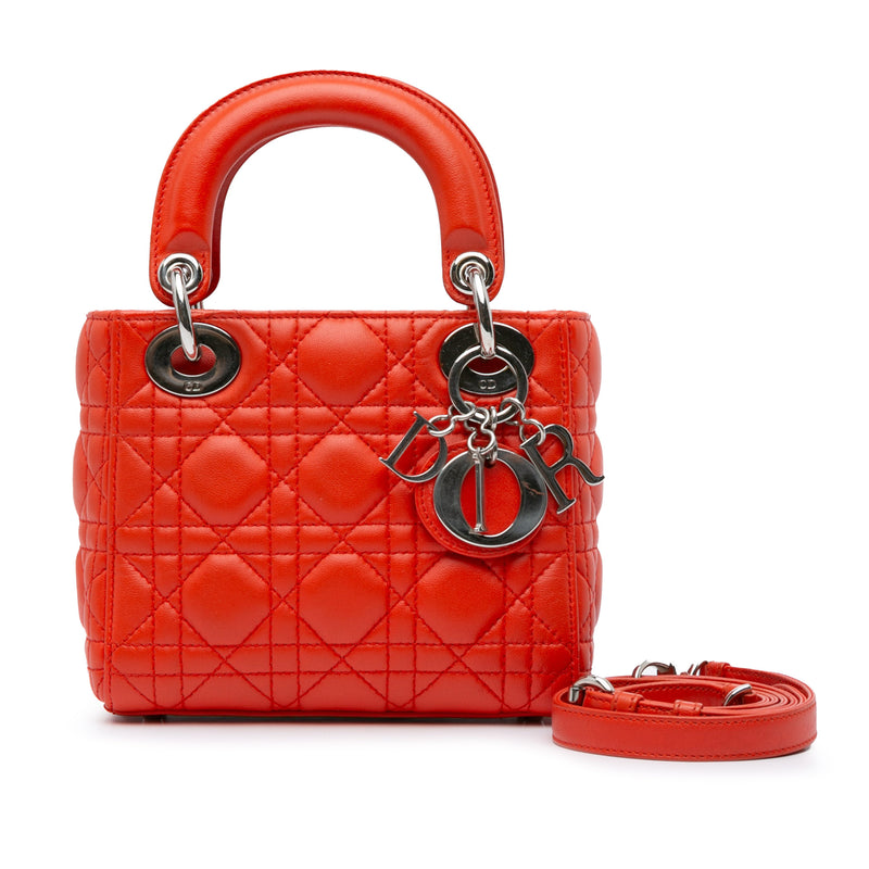 Mini Lambskin Cannage Lady Dior - Image 17