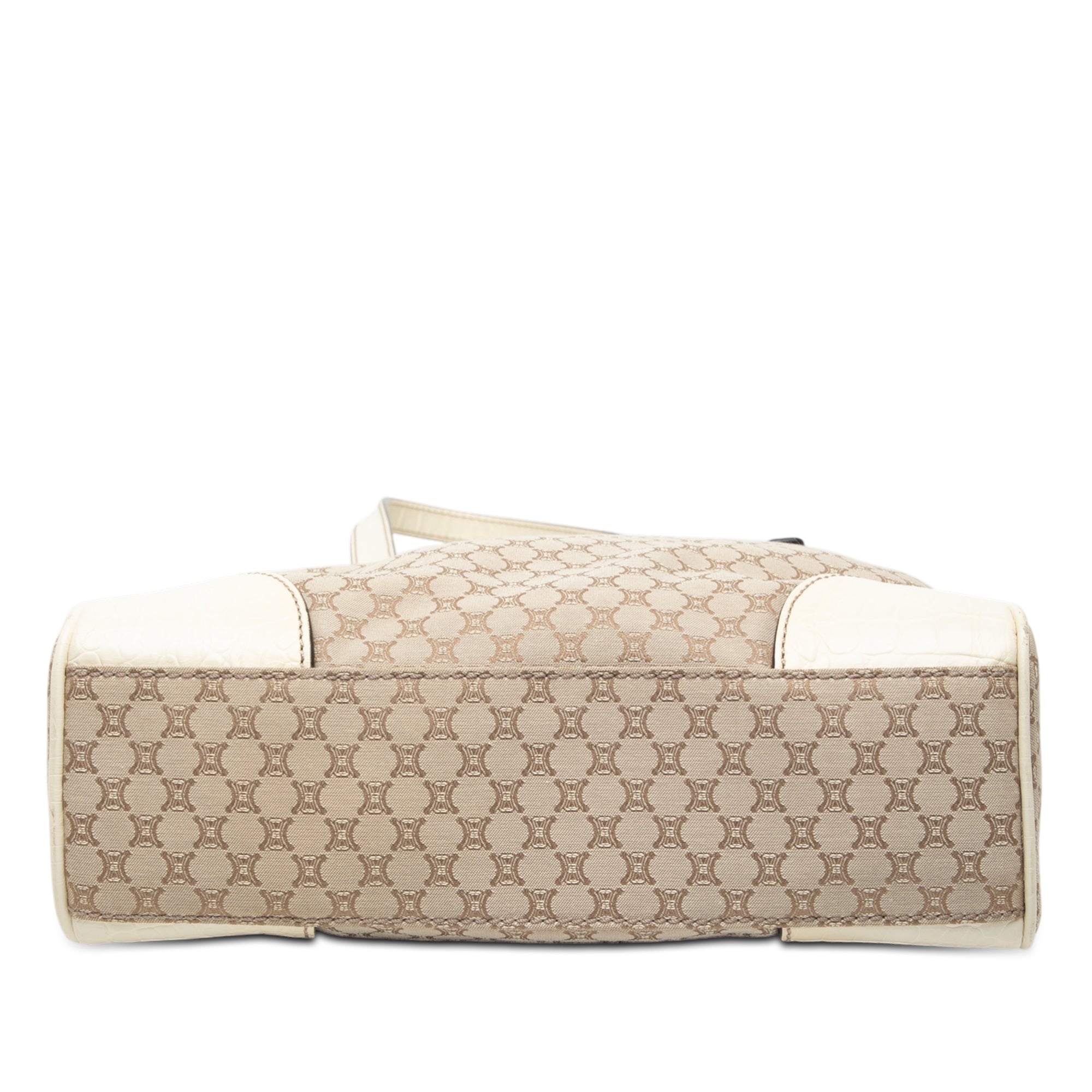 Croc Embossed Leather Trimmed Macadam Canvas Tote - Image 3