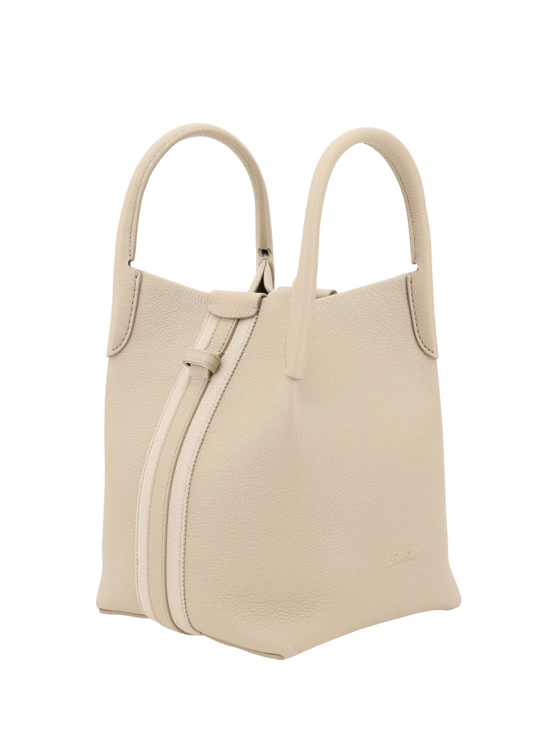 Loro Piana Bale Bucket Bag — Beige Calf Leather