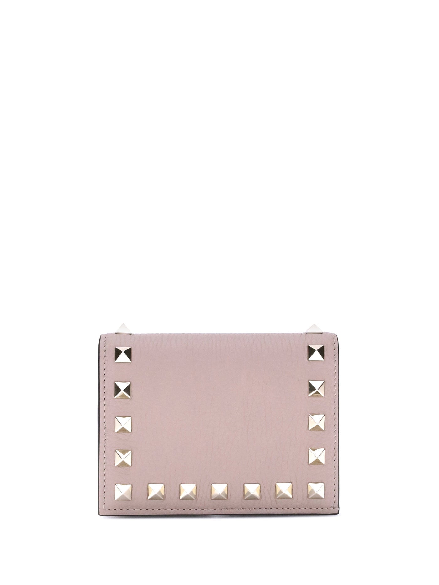 Valentino Garavani Rockstud Wallet — Pink Calf Leather Bos Taurus