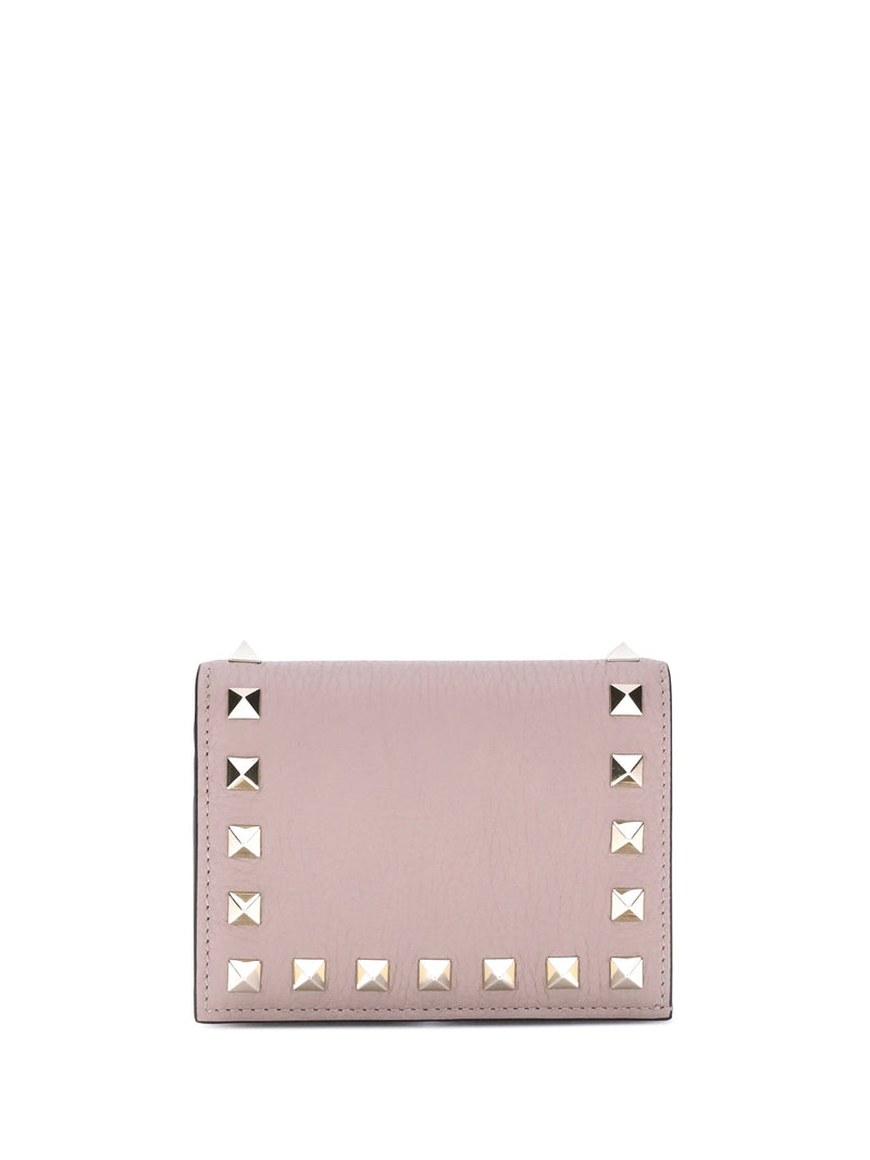 Valentino Garavani Rockstud Wallet — Pink Calf Leather & Purses