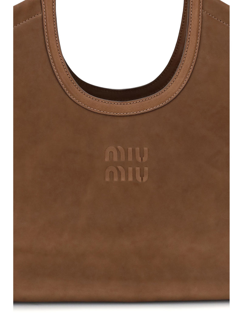 Miu Miu Ivy Shoulder Bag — Brown Lamb Leather