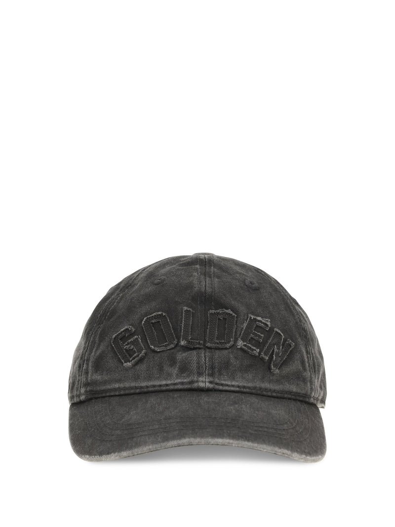 Golden Goose Gup02837p002734 Baseball Cap — Anthracite Cotton Caps