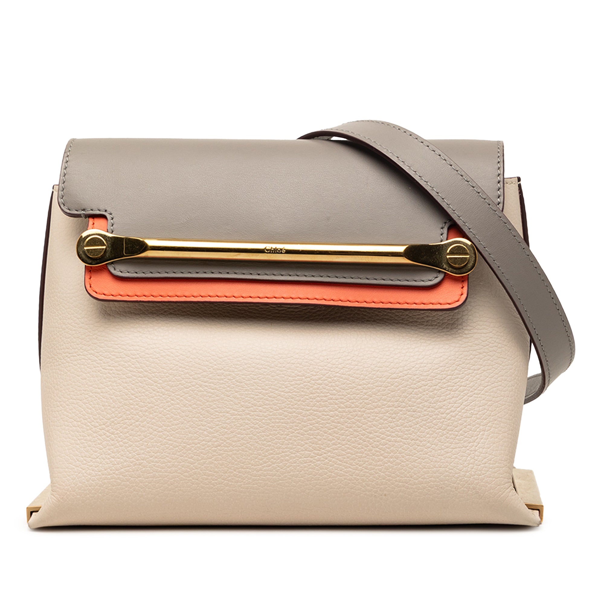 Small Tricolor Leather Clare Crossbody - Image 1