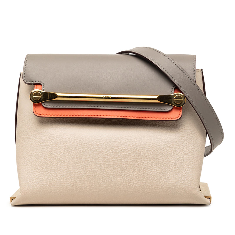 Small Tricolor Leather Clare Crossbody