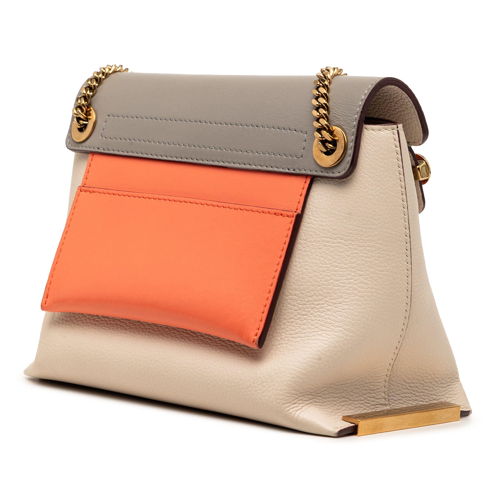 Small Tricolor Leather Clare Crossbody - Image 2