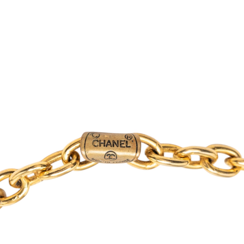 CC Gold Plated Oval Medallion Chain Necklace - Image 5