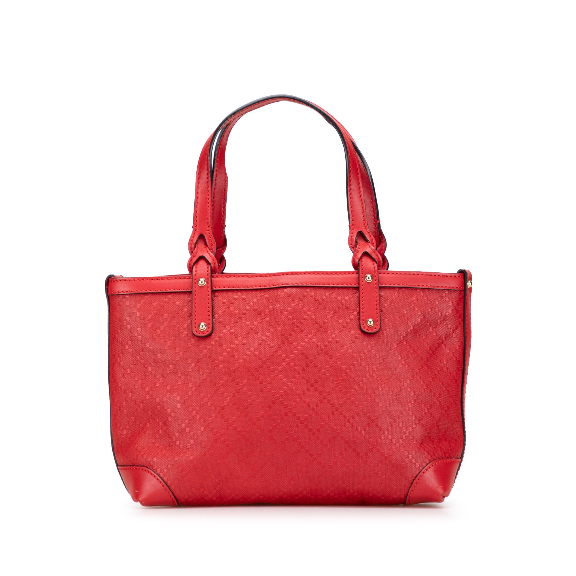 Small Diamante Leather Craft Tote - Image 1