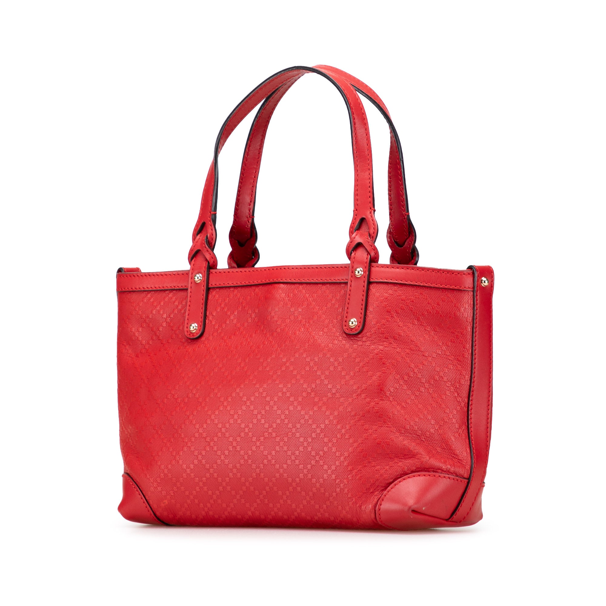 Small Diamante Leather Craft Tote - Image 2