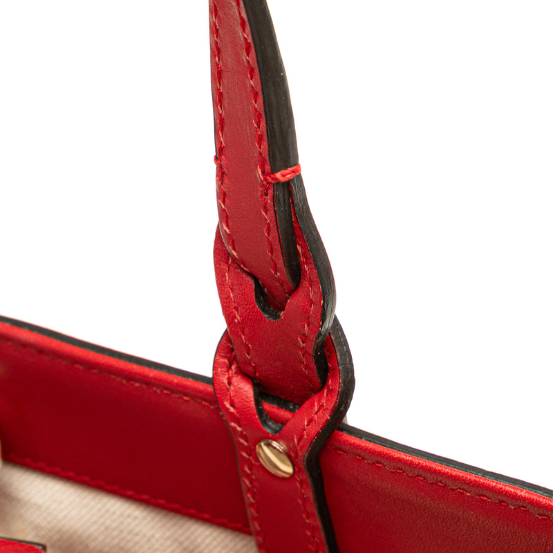Small Diamante Leather Craft Tote - Image 9