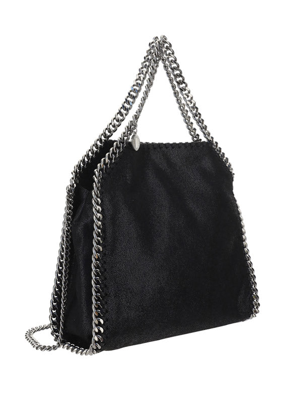 Stella Mccartney Falabella Mini Shoulder Bag — Black Polyester