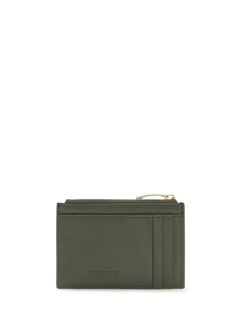 Bottega Veneta Intrecciato Cardholder — Green Lambskin Wallets & Purses