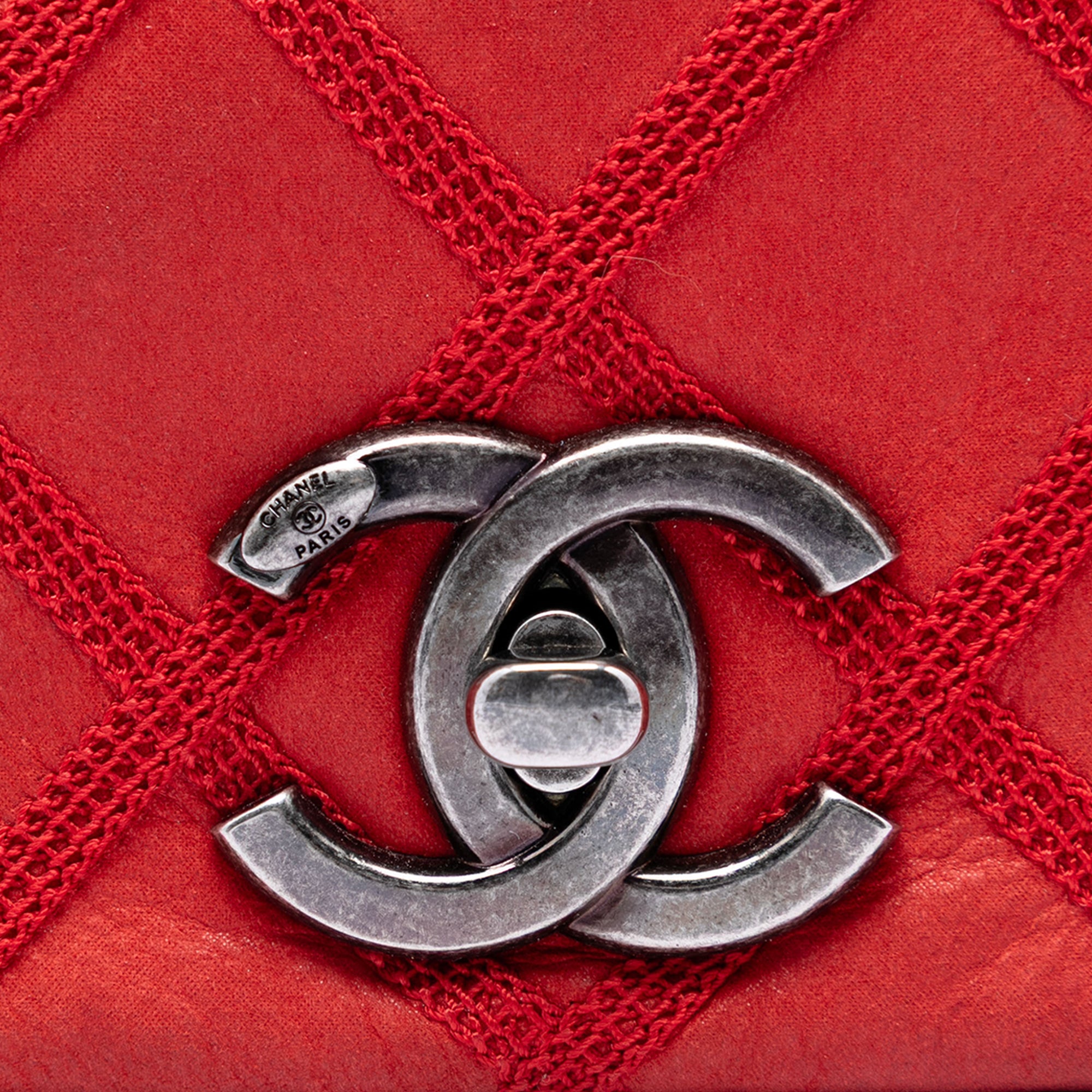 Small Nubuck Diamond Stitch Chain Flap - Image 5