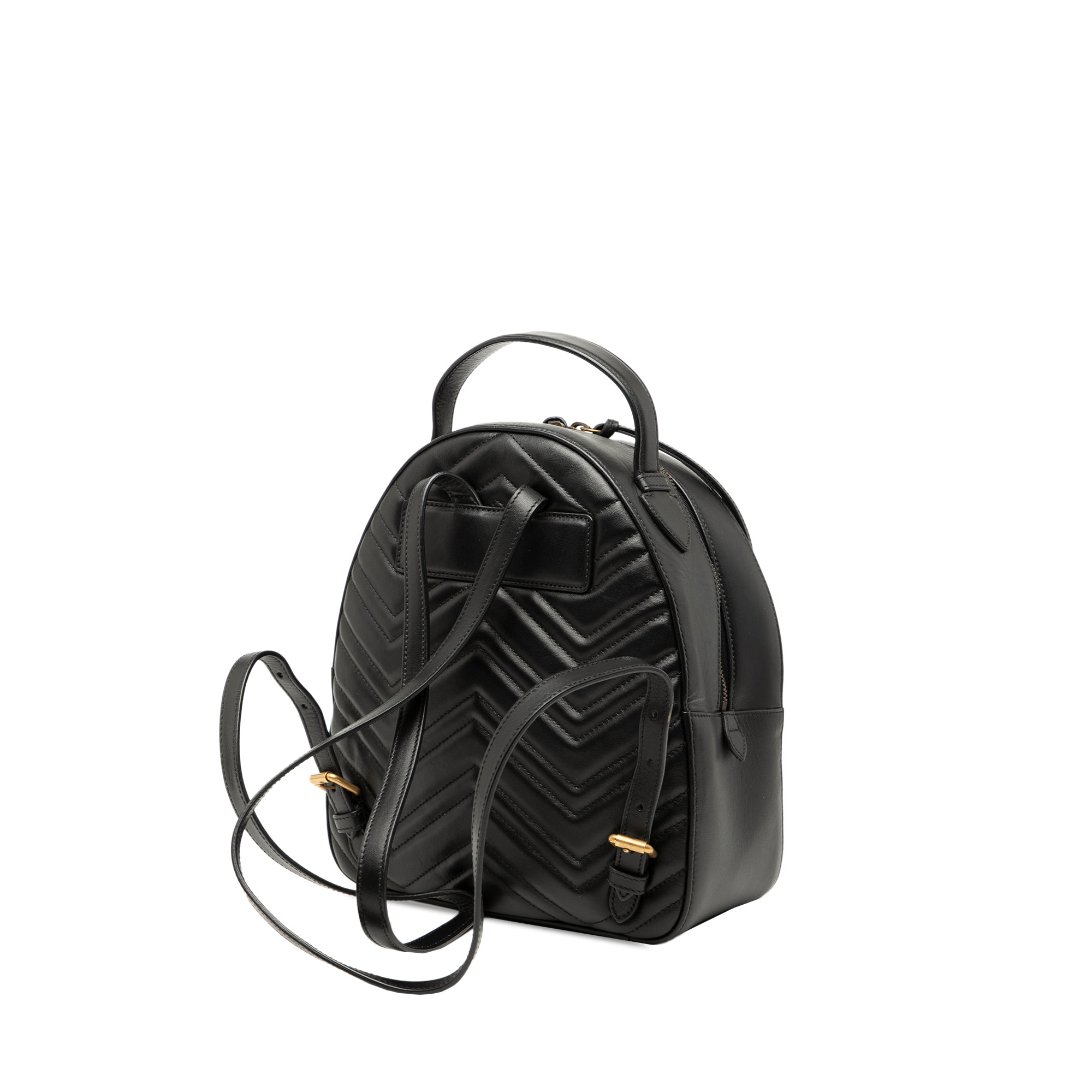 Small GG Marmont Matelasse Leather Animalier Backpack - Image 2