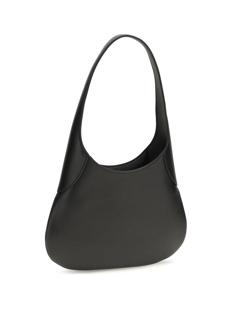 Khaite Joan Shoulder Bag — Black Calf Leather Bos Taurus