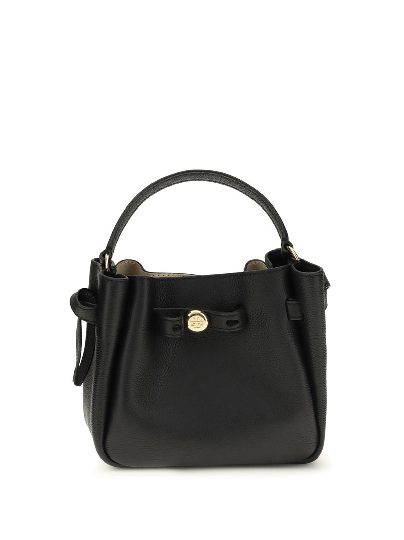 Tory Burch Romy Shoulder Bag — Black Calf Leather