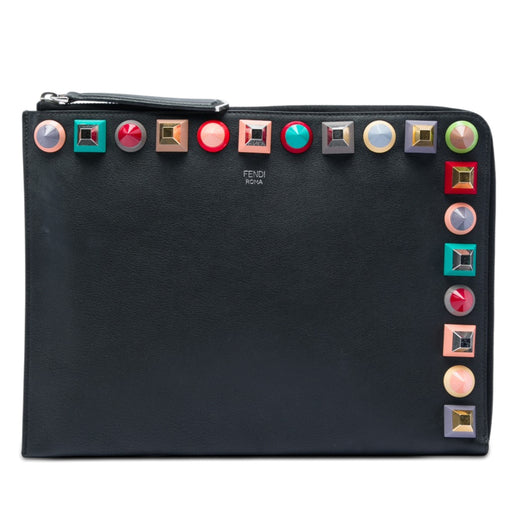 Studded Leather Clutch - Image 1
