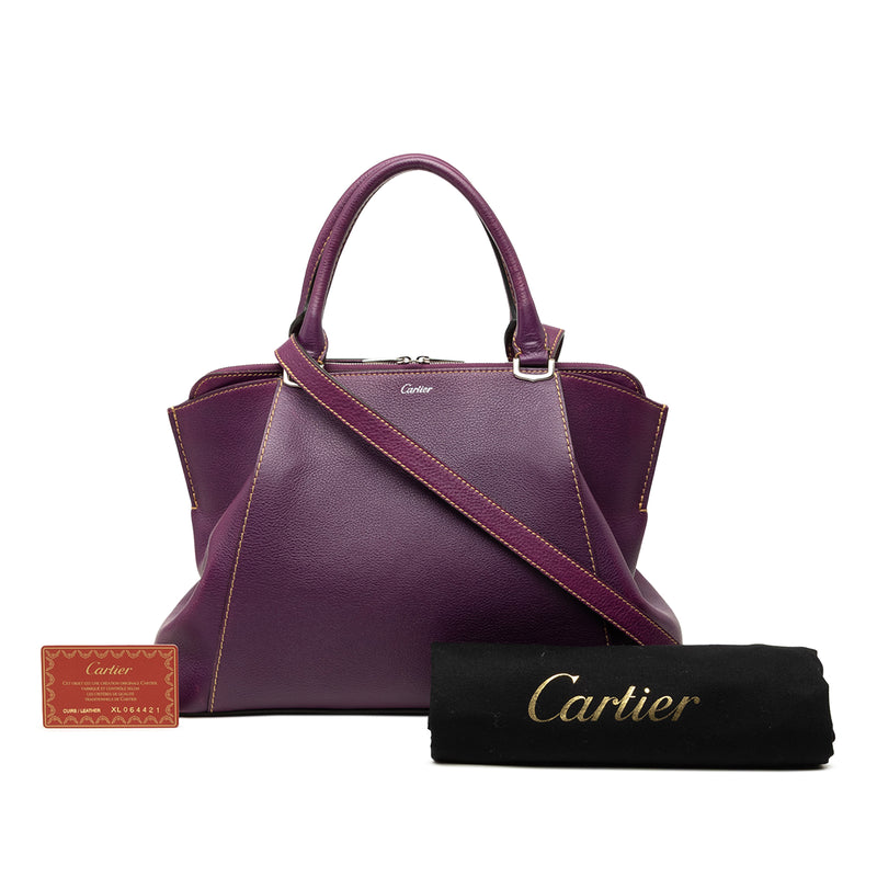 Small Leather C De Cartier Satchel - Image 9