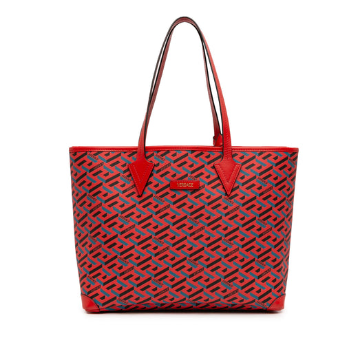 Coated Canvas La Greca Tote - Image 1