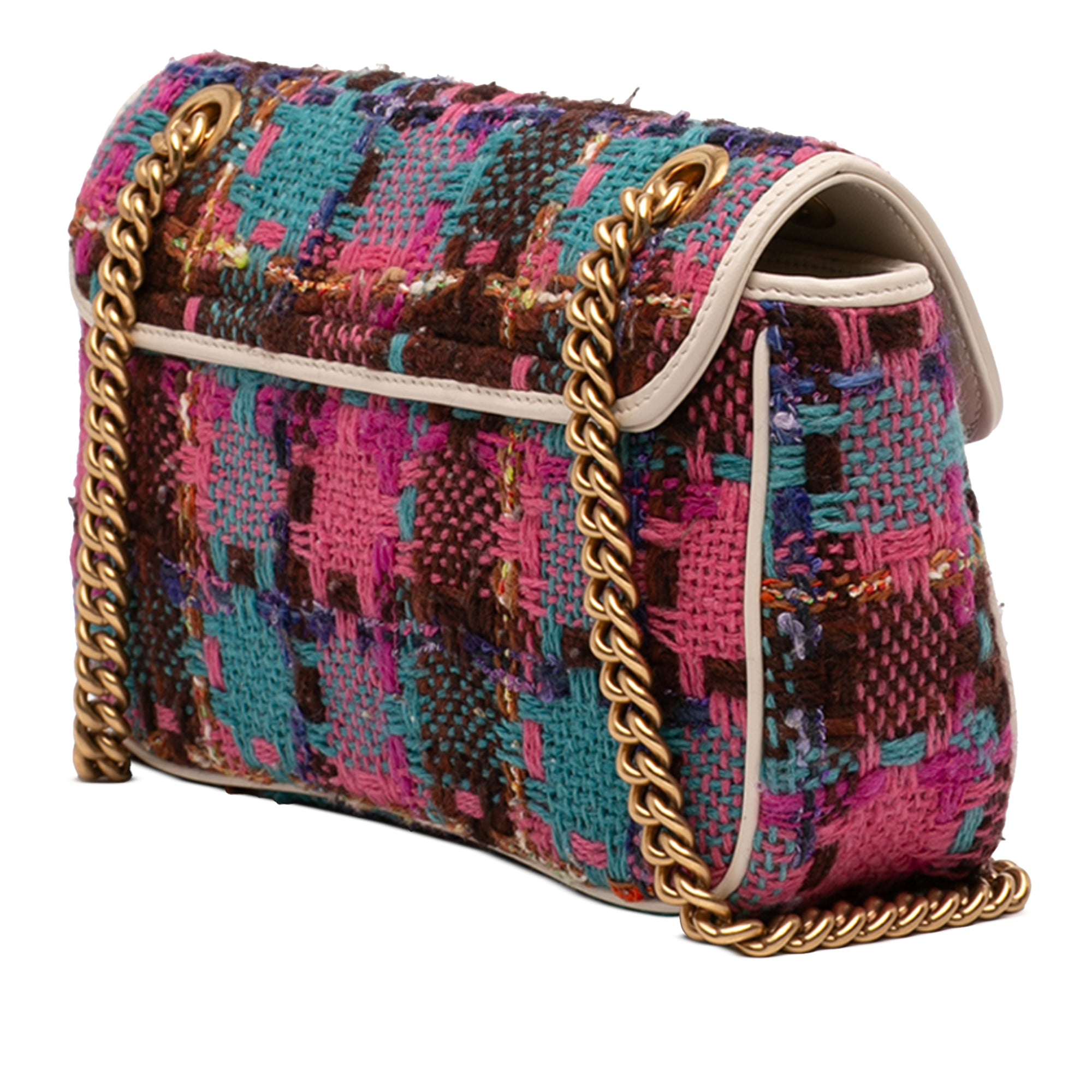 Medium GG Marmont Tweed Shoulder Bag - Image 2