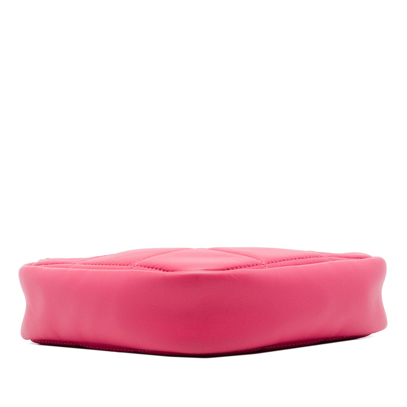 CC Quilted Lambskin Diamond Clutch with Chain - Image 3