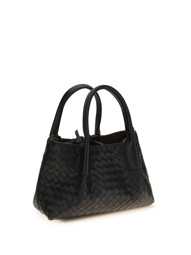 Bottega Veneta Pinacoteca Shoulder Bag — Black Calf Leather