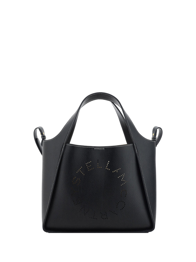Stella Mccartney Grained Faux-Leather Shoulder Bag — Black Polyamide