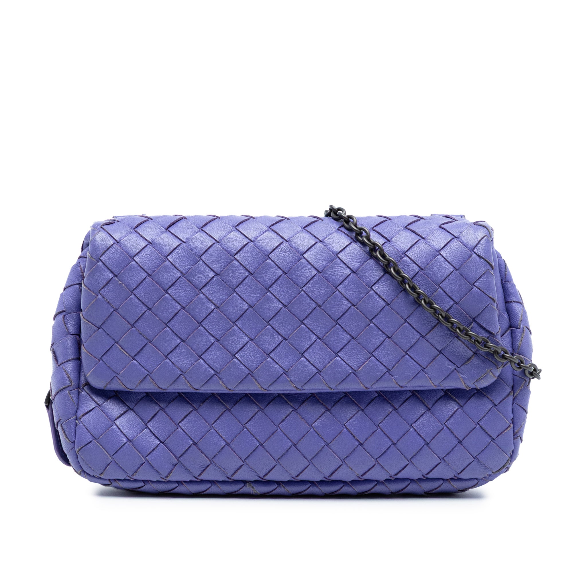 Mini Nappa Intrecciato Expandable Chain Flap Crossbody - Image 1