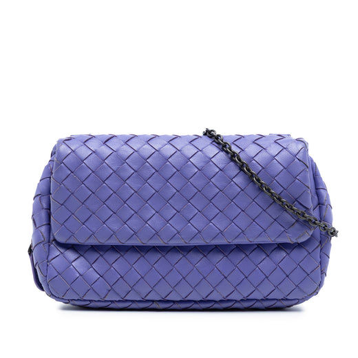 Mini Nappa Intrecciato Expandable Chain Flap Crossbody - Image 1