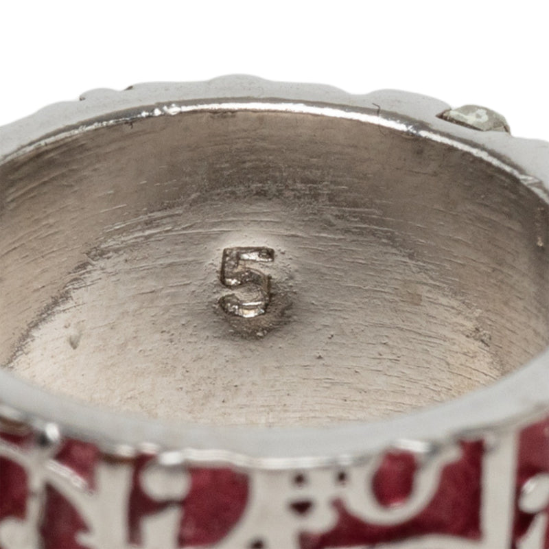 Trotter Brass and Enamel Band Ring - Image 4