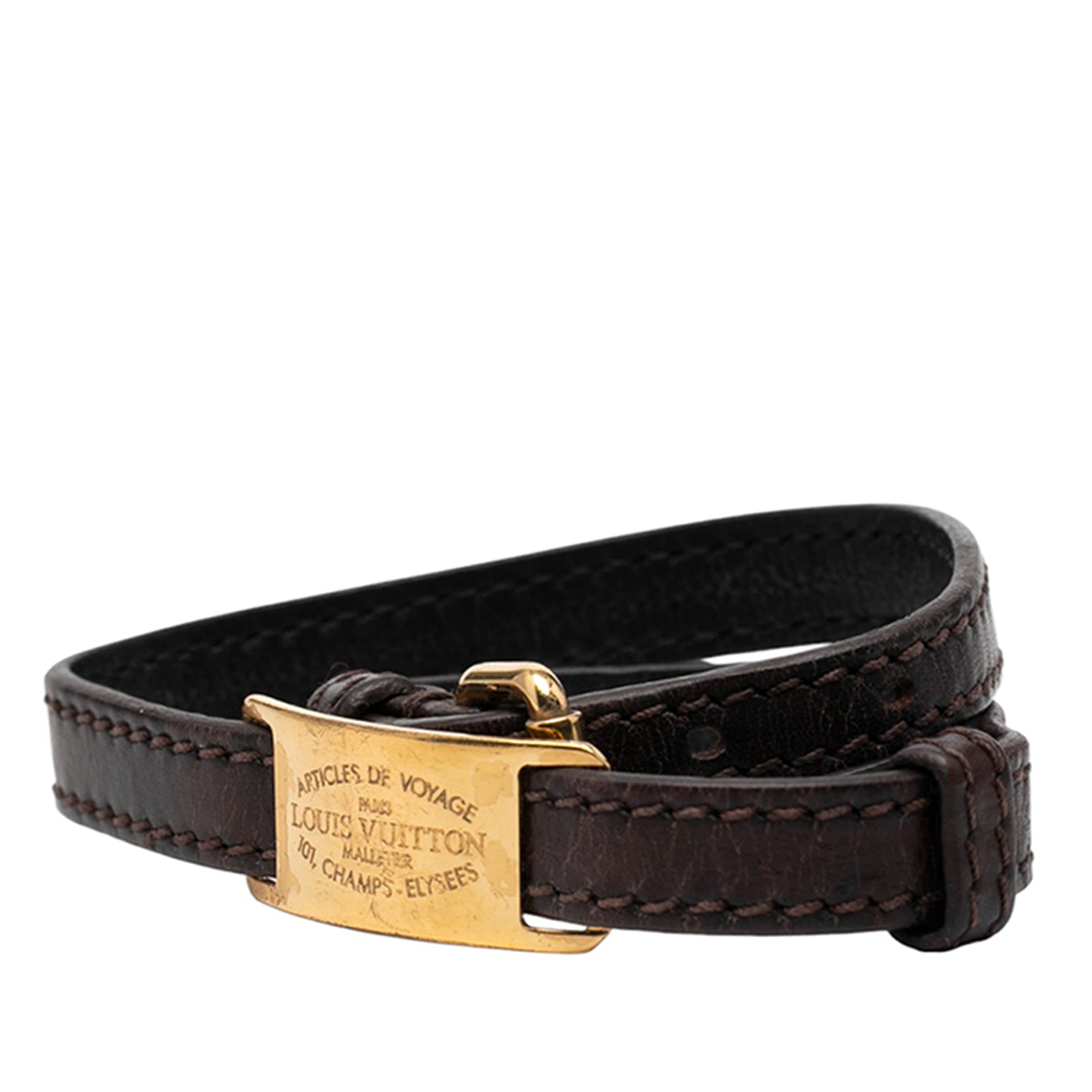 Leather Articles de Voyage Sign It Bracelet - Image 2