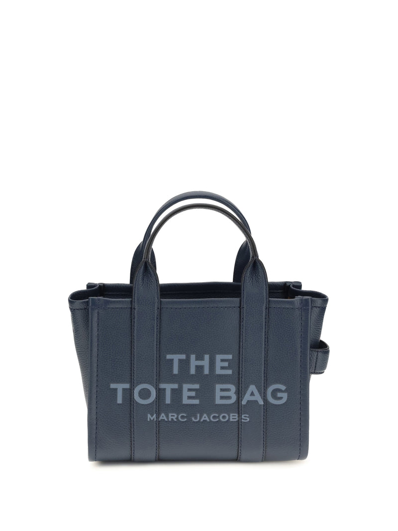 Marc Jacobs Grained Calf Leather Tote Bag — Navy