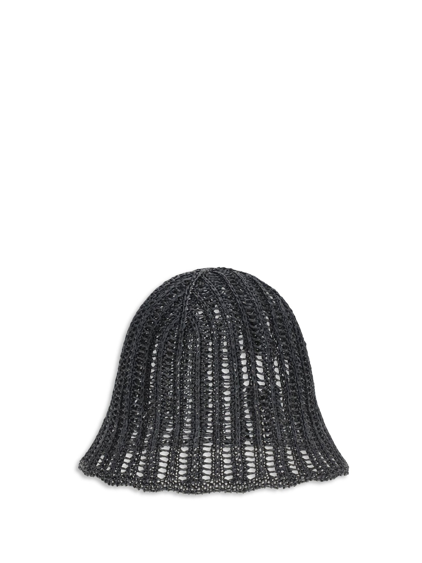 Brunello Cucinelli Mcap9a033 Techno Raffia Bucket Hat — Black Polyamide
