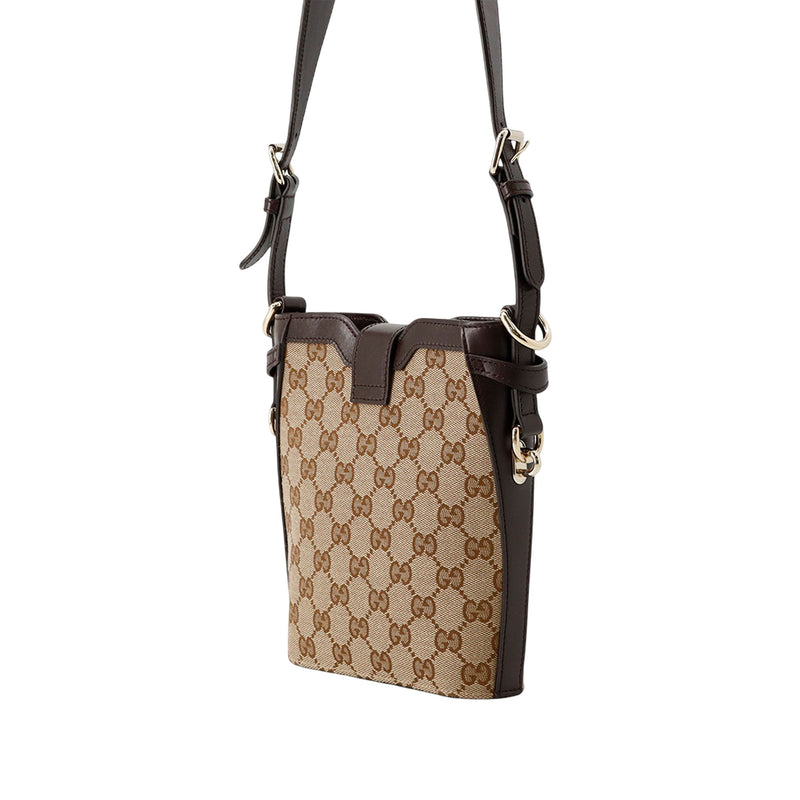 Mini GG Canvas Web Bucket Bag - Image 2
