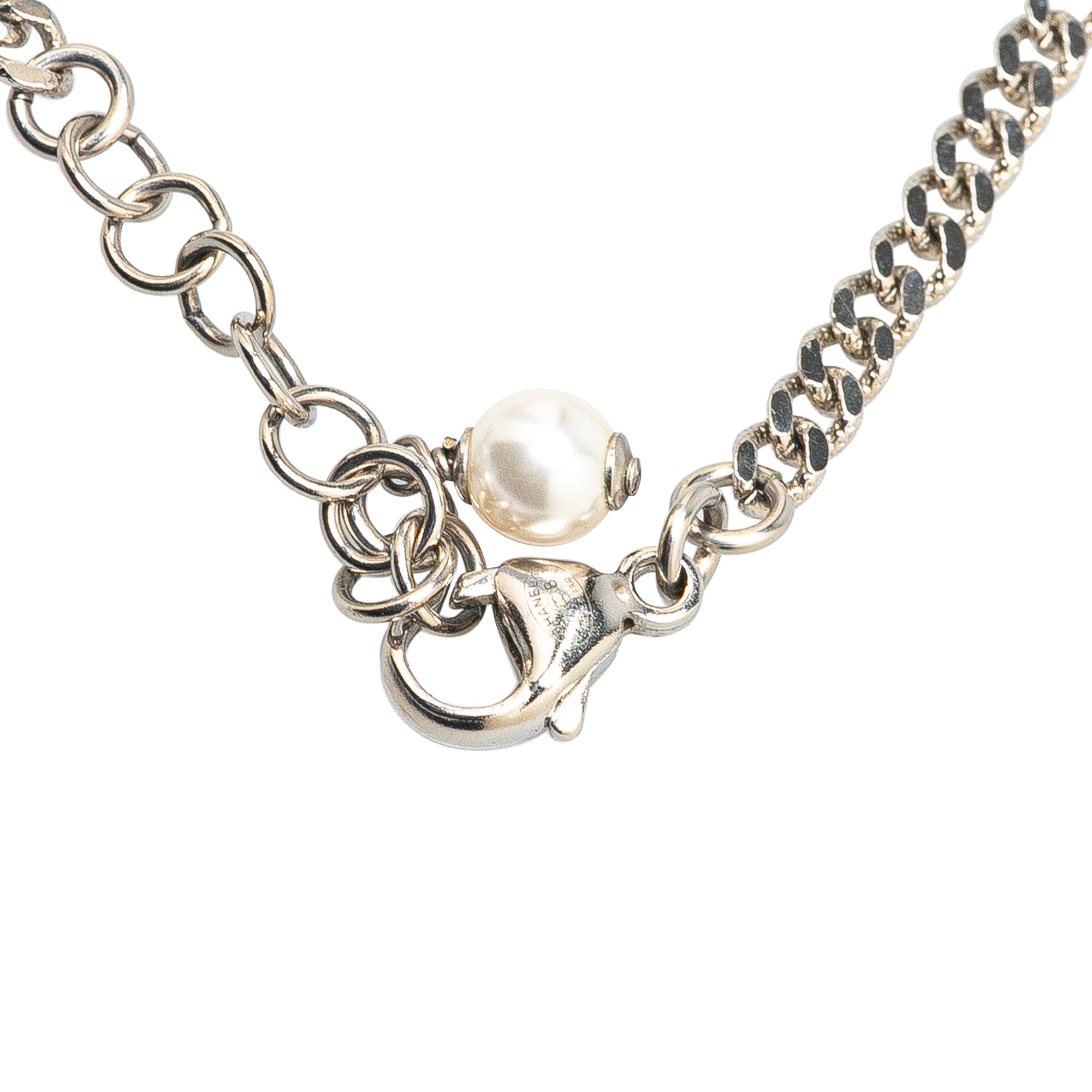 Silver CC Rhinestones Charms Bracelet - Image 5