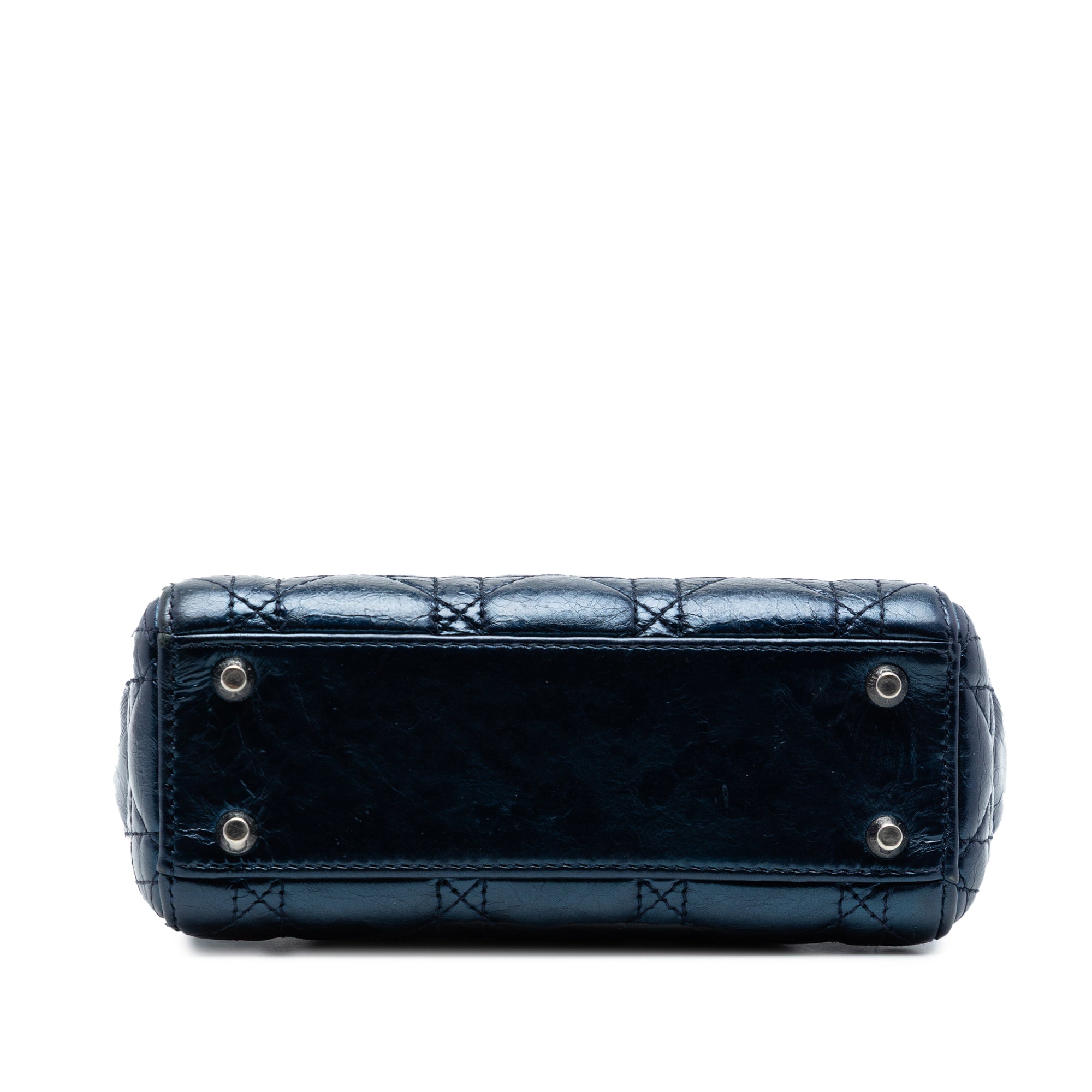 Mini Metallic Calfskin Cannage Lady Dior - Image 3
