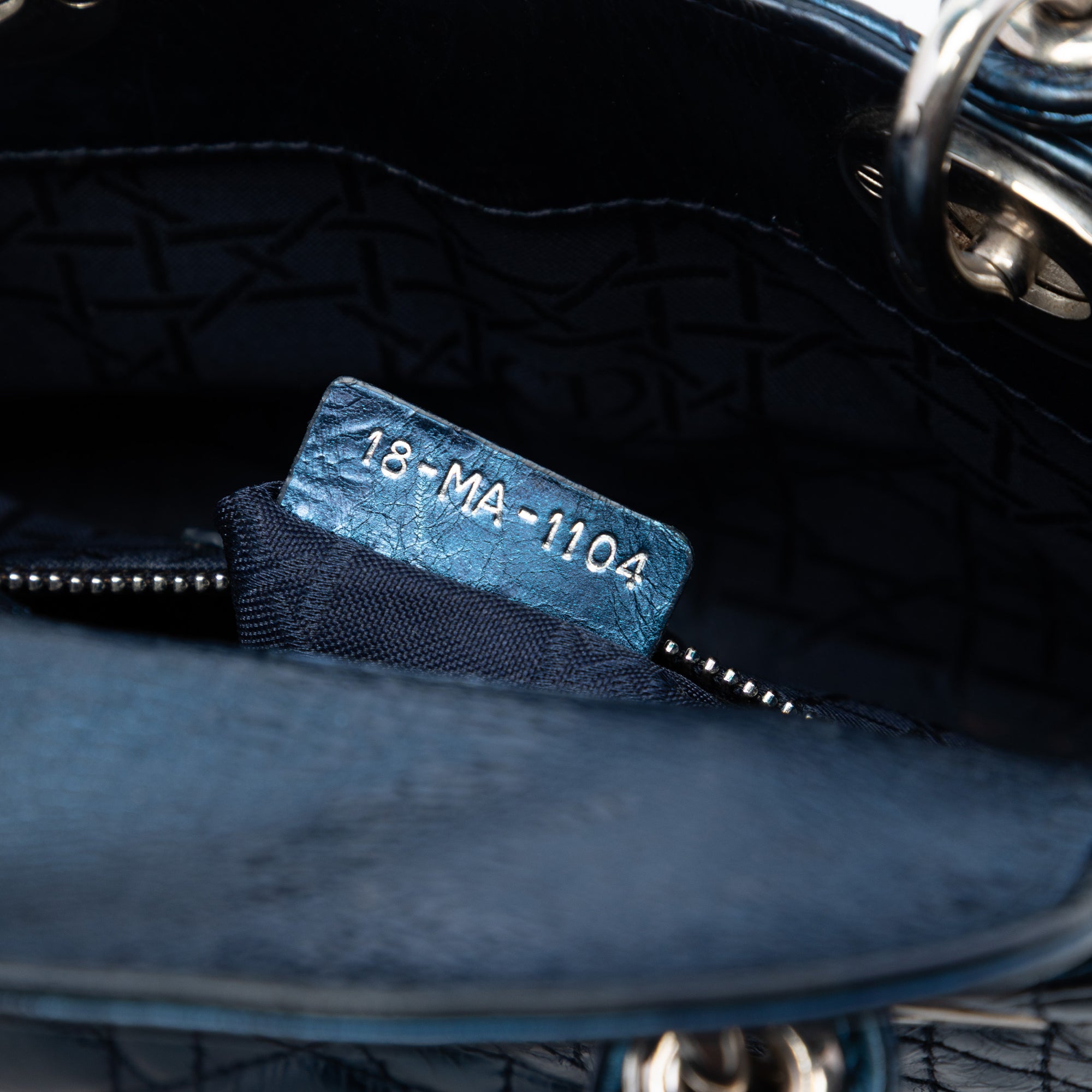 Mini Metallic Calfskin Cannage Lady Dior - Image 6