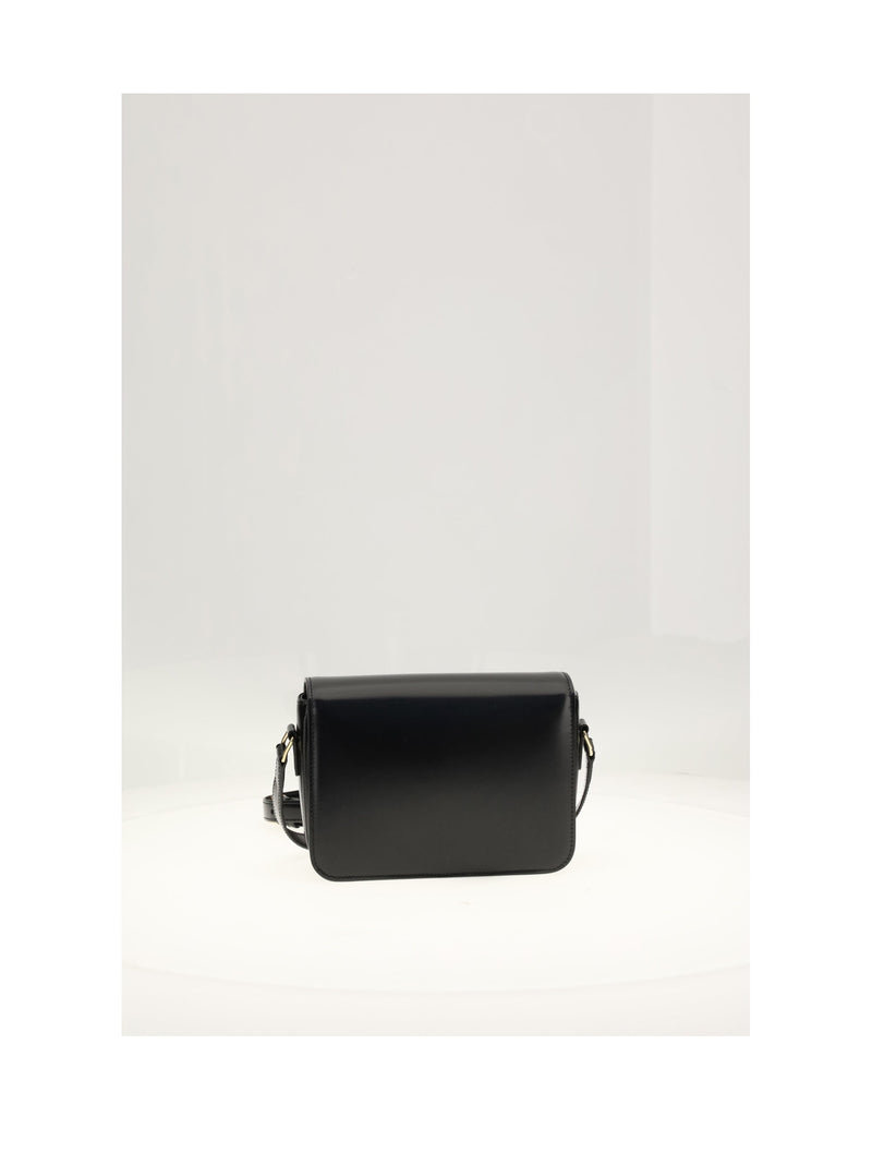 Celine Shoulder Bag — Black Calf Leather (bos Taurus)