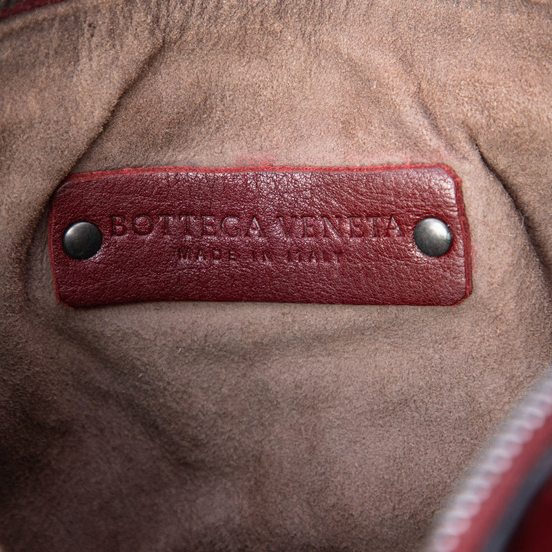 Intrecciato Trimmed Multi Pocket Leather Shoulder Bag - Image 5