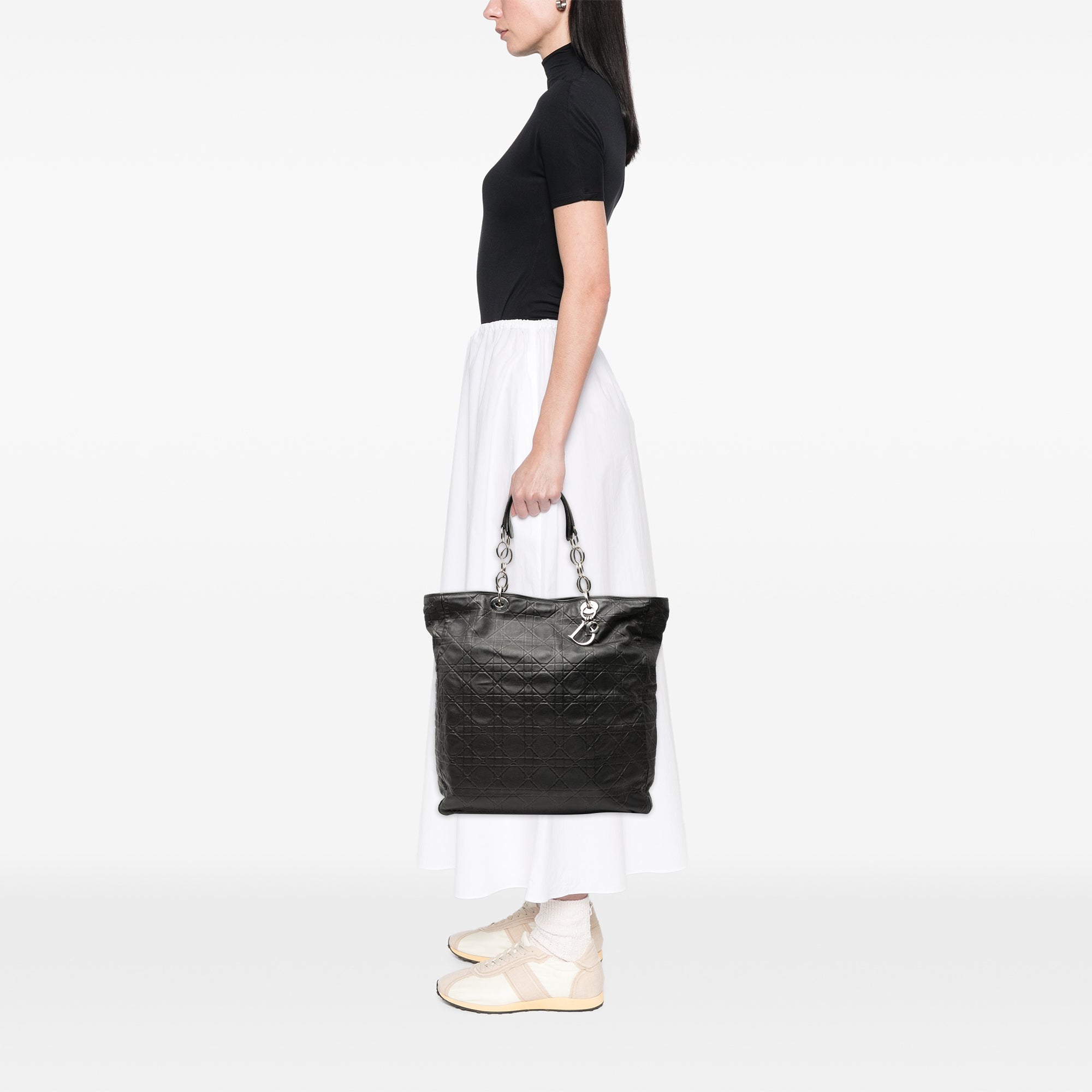 Large Lambskin Cannage Lady Dior Soft Shopping Tote - Image 7