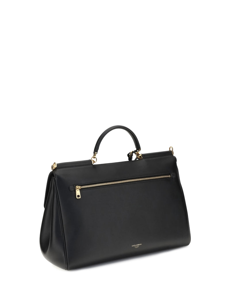Dolce & Gabbana Calf Leather Shoulder Bag — Black Bos Taurus