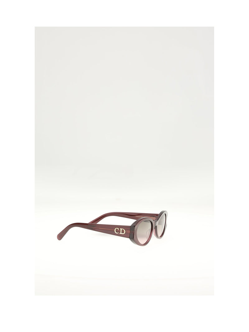 Dior Glowb3ixr Two-Tone Nylon Sunglasses — Burgundy
