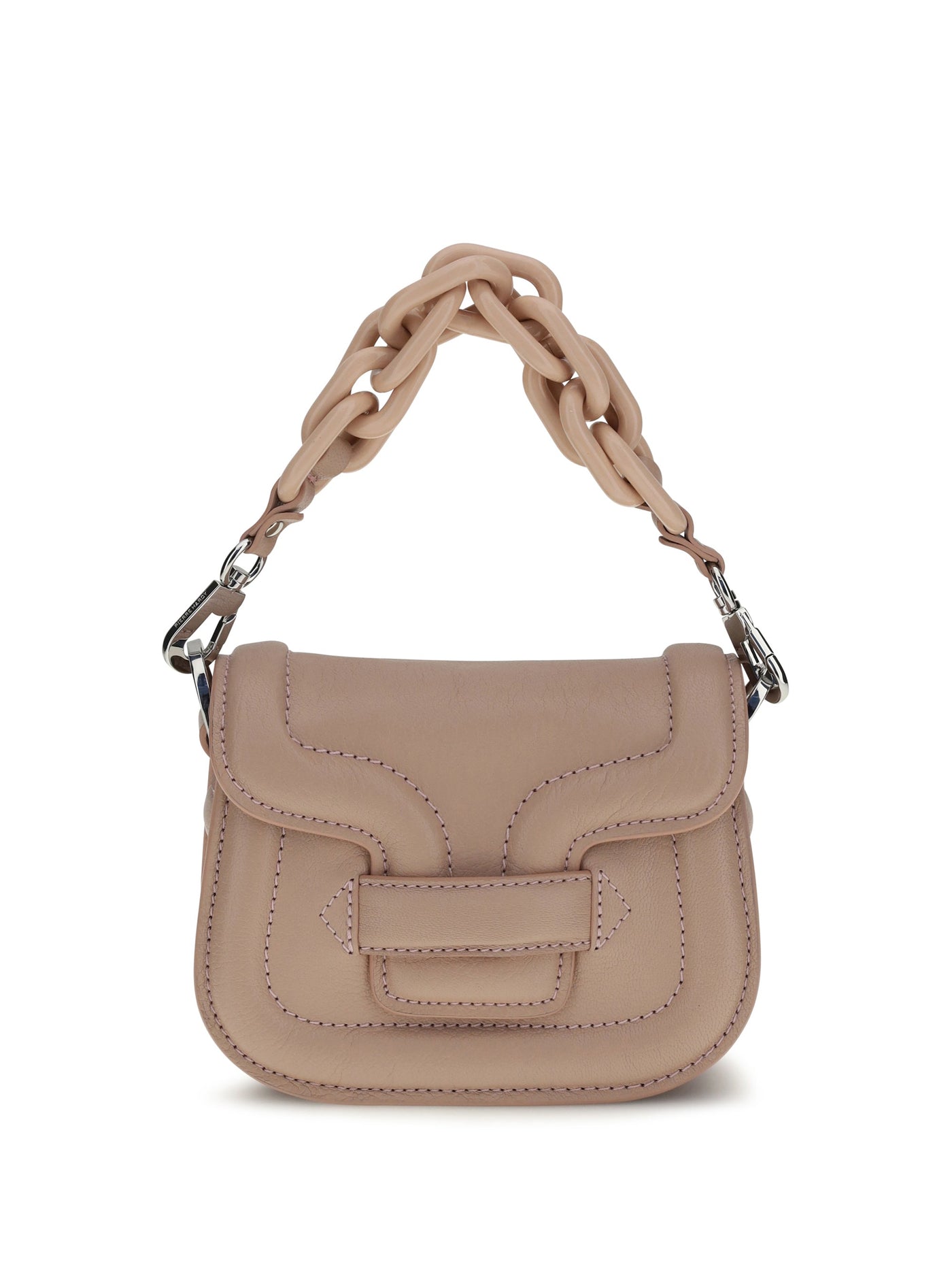 Pierre Hardy Stitched Calf Leather Shoulder Bag — Beige Bos Taurus