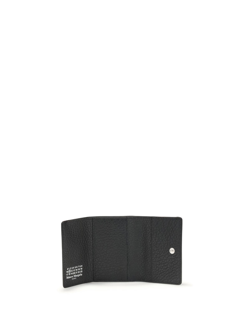 Maison Margiela Four-Stitch Bi-Fold Wallet — Black Calf Leather Bos Taurus