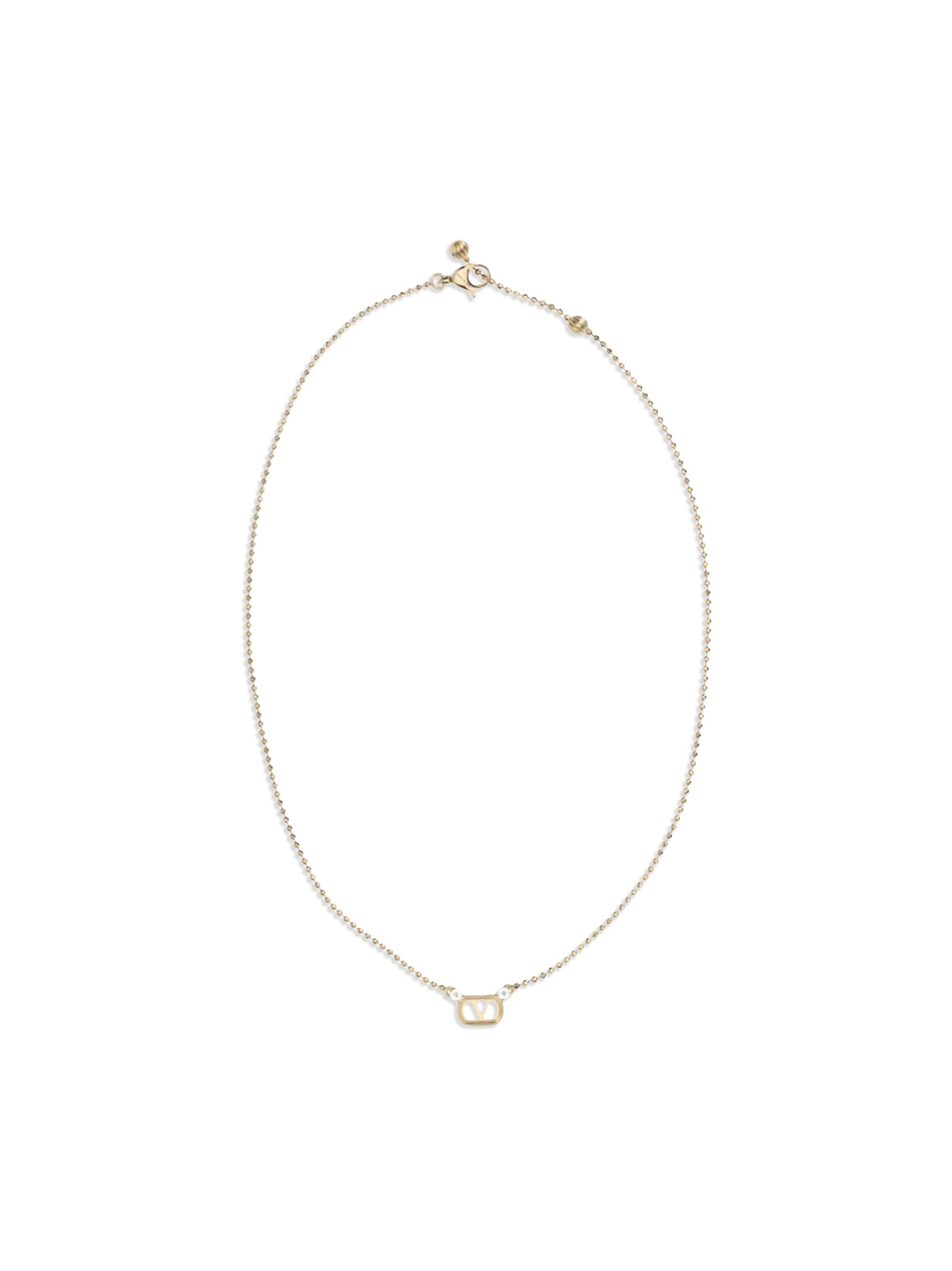 Valentino Garavani Ovalette Necklace — Gold Metal Necklaces